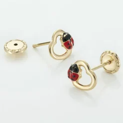 Histoire d'Or Boucles D'oreilles Puces Or Jaune Syringa Smalto Outlet