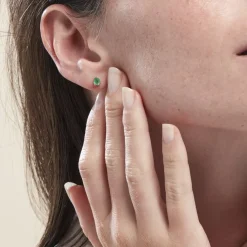 Histoire d'Or Boucles D'oreilles Puces Or Jaune Isador Emeraude or jaune emeraude Clearance