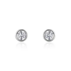 Histoire d'Or Boucles D'oreilles Puces Or Blanc Agota Diamants Best