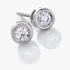 Histoire d'Or Boucles D'oreilles Puces Or Blanc Agota Diamants Best
