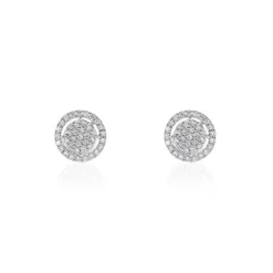 Histoire d'Or Boucles D'oreilles Puces Or Blanc Nawra Diamants Synthétiques Online