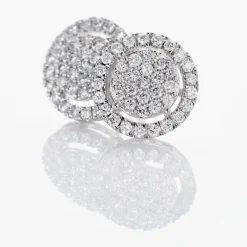 Histoire d'Or Boucles D'oreilles Puces Or Blanc Nawra Diamants Synthétiques Online