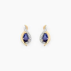 Histoire d'Or Boucles D'oreilles Puces Or Jaune Angelika Saphir or jaune saphir Online