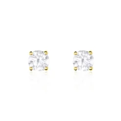 Histoire d'Or Boucles D'oreilles Puces Or Jaune Victoria Diamants