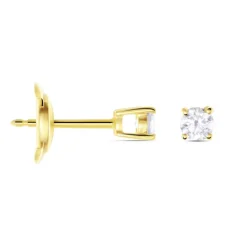 Histoire d'Or Boucles D'oreilles Puces Or Jaune Victoria Diamants