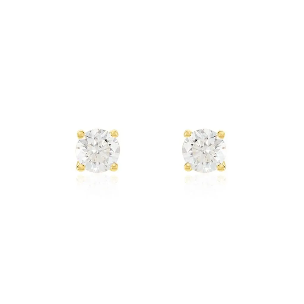 Histoire d'Or Boucles D'oreilles Puces Or Jaune Aphrodite Diamants or jaune diamant