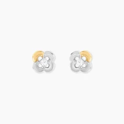 Histoire d'Or Boucles D'Oreilles Puces Or Jaune Oxyde De Zirconium Sale