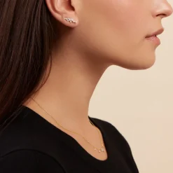 Histoire d'Or Boucles D'oreilles Puces Orlando Or Jaune Diamant Synthétique