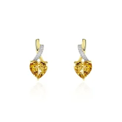 Histoire d'Or Boucles D'oreilles Puces Or Jaune Clothilde or jaune citrine Best