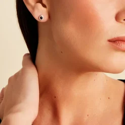 Histoire d'Or Boucles D'oreilles Puces Or Blanc Elheme Saphir or blanc saphir Discount