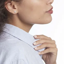 Histoire d'Or Boucles D'oreilles Puces Or Jaune Ianuaria Cristal Discount