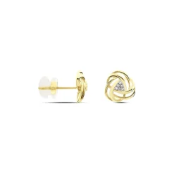 Histoire d'Or Boucles D'oreilles Puces Or Jaune Afua Diamants Discount