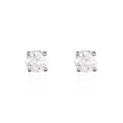 Histoire d'Or Boucles D'oreilles Puces Or Blanc Victoria Diamants Outlet