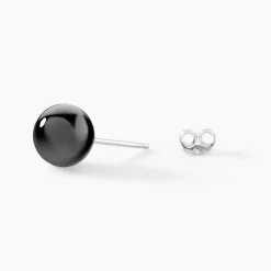 Histoire d'Or Boucles D'oreilles Puces Orbe Argent Blanc Céramique argent blanc céramique noire Outlet