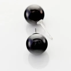 Histoire d'Or Boucles D'oreilles Puces Orbe Argent Blanc Céramique argent blanc céramique noire Outlet