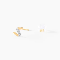 Histoire d'Or Boucles D'oreilles Puces Ouassima or jaune diamant Clearance