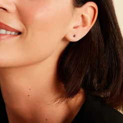 Histoire d'Or Boucles D'oreilles Puces De Zirconium or jaune oxyde