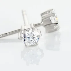 Histoire d'Or Boucles D'oreilles Puces Petrine Argent Blanc Oxyde De Zirconium Hot