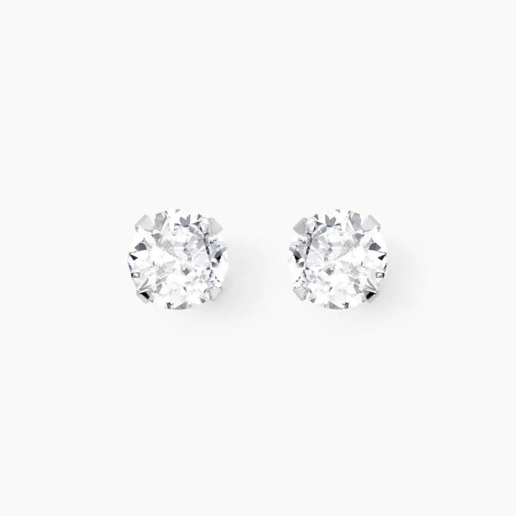 Histoire d'Or Boucles D'oreilles Puces Philia Argent Blanc Oxyde De Zirconium Outlet