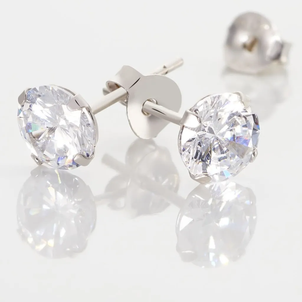 Histoire d'Or Boucles D'oreilles Puces Philia Argent Blanc Oxyde De Zirconium Outlet