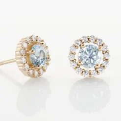 Histoire d'Or Boucles D'oreilles Puces Plaqué Or Radbod Pierres Artificielles Oxydes Discount