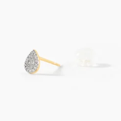 Histoire d'Or Boucles D'oreilles Puces Pear C Or Jaune Diamant Hot