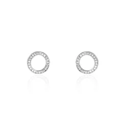 Histoire d'Or Boucles D'oreilles Puces Prisco Argent Blanc Oxyde De Zirconium Clearance