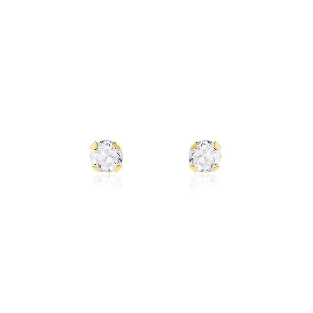 Histoire d'Or Boucles D'oreilles Puces Pepita De Zirconium or jaune oxyde Clearance