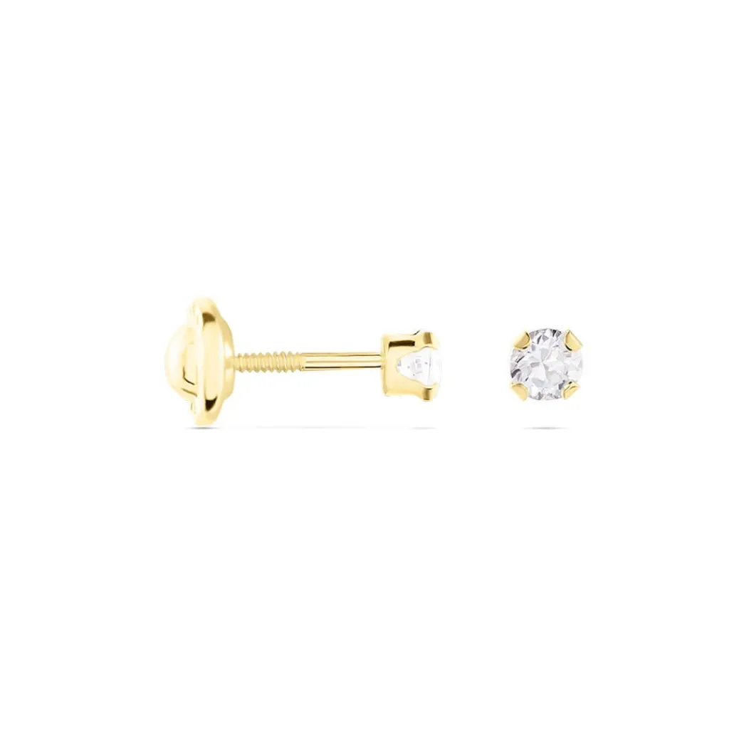 Histoire d'Or Boucles D'oreilles Puces Pepita De Zirconium or jaune oxyde Clearance