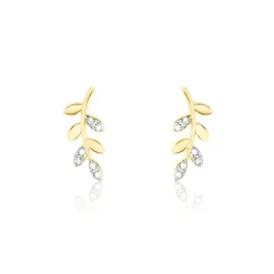 Histoire d'Or Boucles D'oreilles Puces Palmiro Or Jaune Diamant Hot