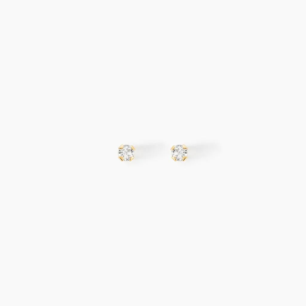 Histoire d'Or Boucles D'oreilles Puces Pepita De Zirconium or jaune oxyde Hot