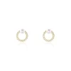 Histoire d'Or Boucles D'oreilles Puces Piety Or Jaune Perle De Culture Oxyde Clearance