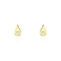 Histoire d'Or Boucles D'oreilles Puces Purete Or Jaune Diamant Discount