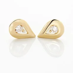 Histoire d'Or Boucles D'oreilles Puces Purete Or Jaune Diamant Discount