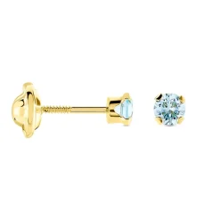 Histoire d'Or Boucles D'oreilles Puces Pepita Or Jaune Oxyde De Zirconium or jaune oxyde azur Outlet