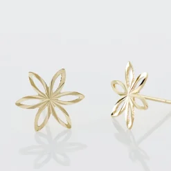 Histoire d'Or Boucles D'oreilles Puces Philine Fleur Or Jaune Online