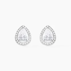 Histoire d'Or Boucles D'oreilles Puces Pilar Argent Blanc Oxyde De Zirconium