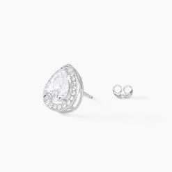 Histoire d'Or Boucles D'oreilles Puces Pilar Argent Blanc Oxyde De Zirconium