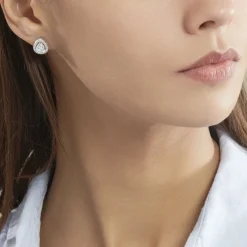 Histoire d'Or Boucles D'oreilles Puces Pilar Argent Blanc Oxyde De Zirconium