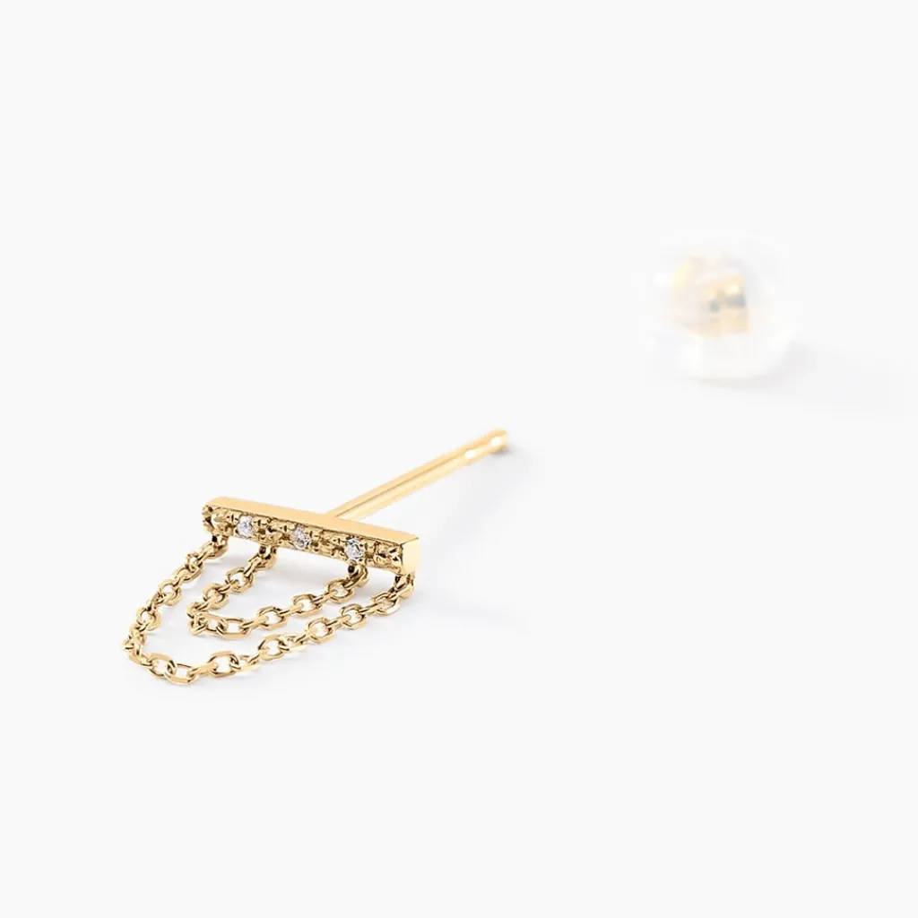 Histoire d'Or Boucles D'oreilles Puces Phile Or Jaune Diamant Discount