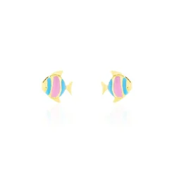 Histoire d'Or Boucles D'oreilles Puces Poisson Or Jaune Sale