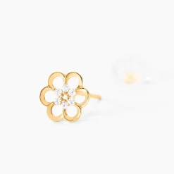 Histoire d'Or Boucles D'oreilles Puces Philine Fleur De Zirconium or jaune oxyde Discount