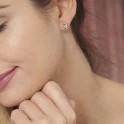 Histoire d'Or Boucles D'oreilles Puces Philine Fleur De Zirconium or jaune oxyde Discount