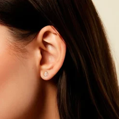 Histoire d'Or Boucles D'Oreilles Puces Pilvi Or Jaune Oxyde De Zirconium Sale