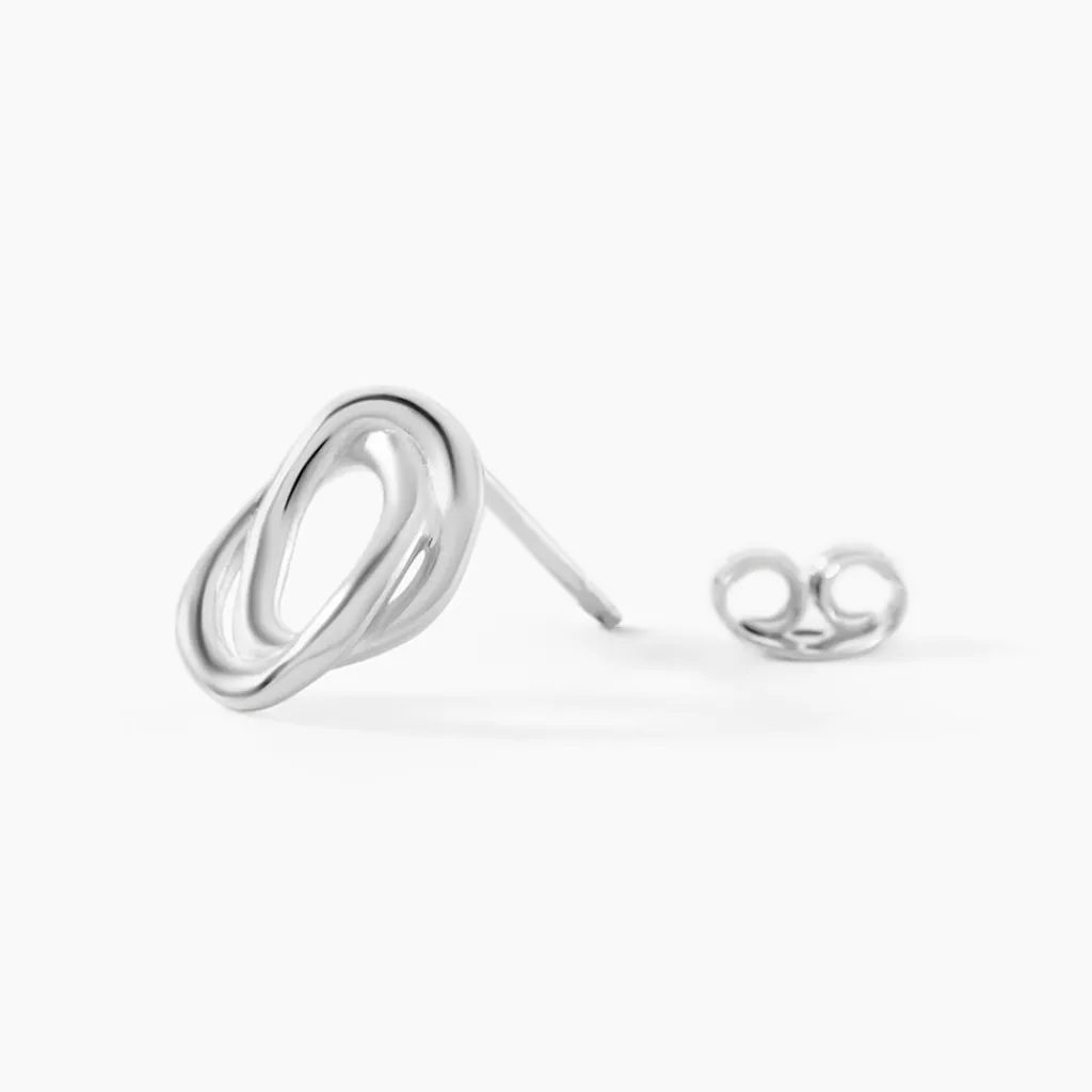 Histoire d'Or Boucles D'Oreilles Puces Paros Argent Blanc Clearance