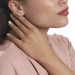 Histoire d'Or Boucles D'oreilles Puces Pavel Argent Rose Oxyde De Zirconium argent rose oxyde rose