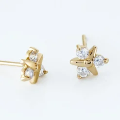 Histoire d'Or Boucles D'oreilles Puces Plaqué Or Jacinth Oxyde De Zirconium Sale