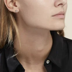 Histoire d'Or Boucles D'oreilles Puces Plaqué Or Jacinth Oxyde De Zirconium Sale