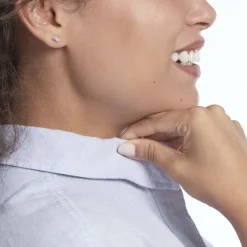 Histoire d'Or Boucles D'oreilles Puces Poinsettia Or Jaune Oxyde New