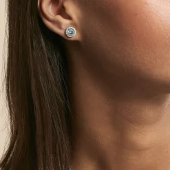 Histoire d'Or Boucles D'oreilles Puces Rio Argent Blanc Oxyde argent blanc oxyde azur Sale